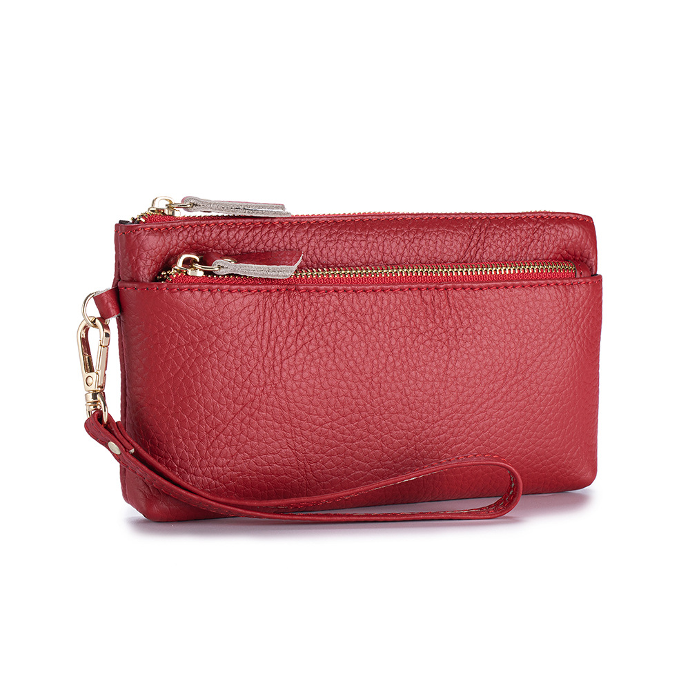 Accordion Wallet Zip - 2026 여성용 부드러운 천연 가죽 롱