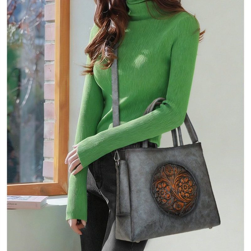 Luxury Bags On Sales - 고급스러운 솔리드 PU 장식 숄더백 할인