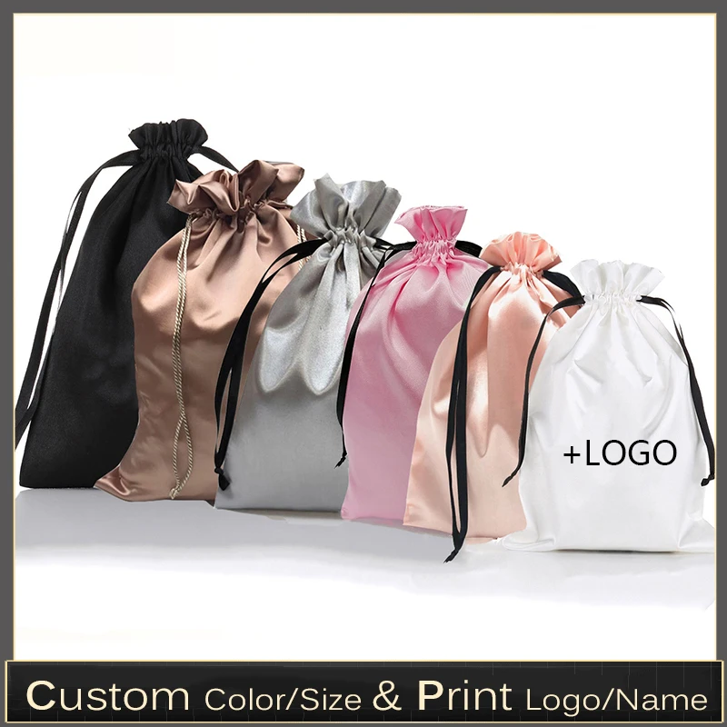 Luxury Bags And Shoes - 10PCS 맞춤형 새틴 익스텐션 헤어 가방