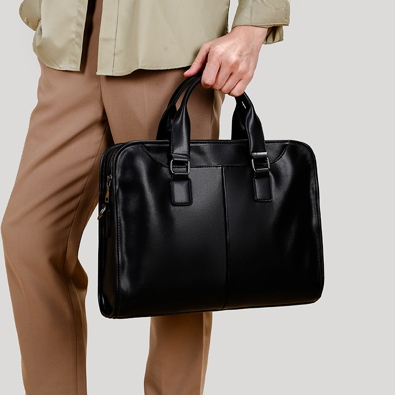 Luxury Bags For Laptop - 남성용 스플릿 가죽 서류 가방 럭셔리