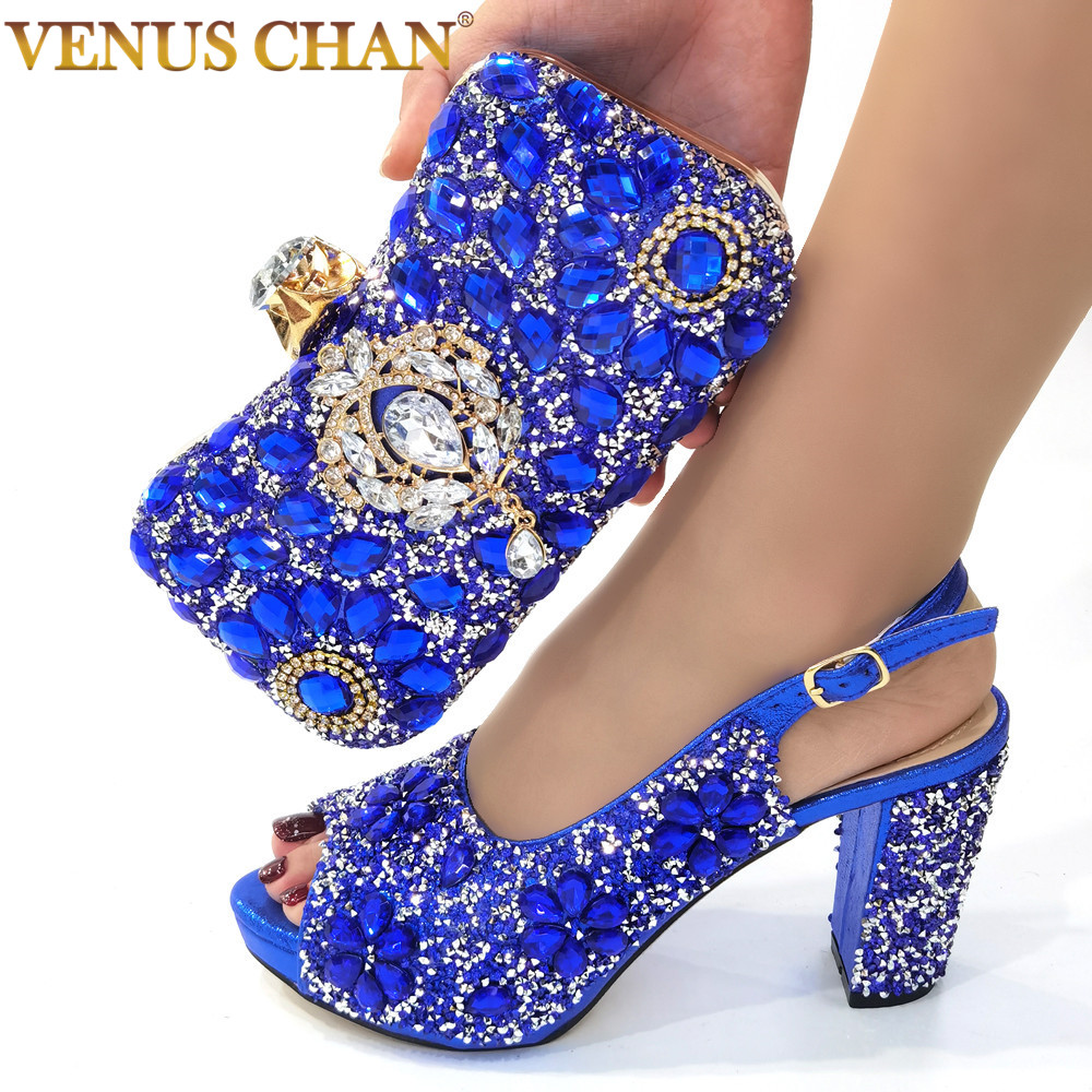 Luxury Bags And Shoes - 이탈리아 최신 디자인 여성용 럭셔리 라인스톤