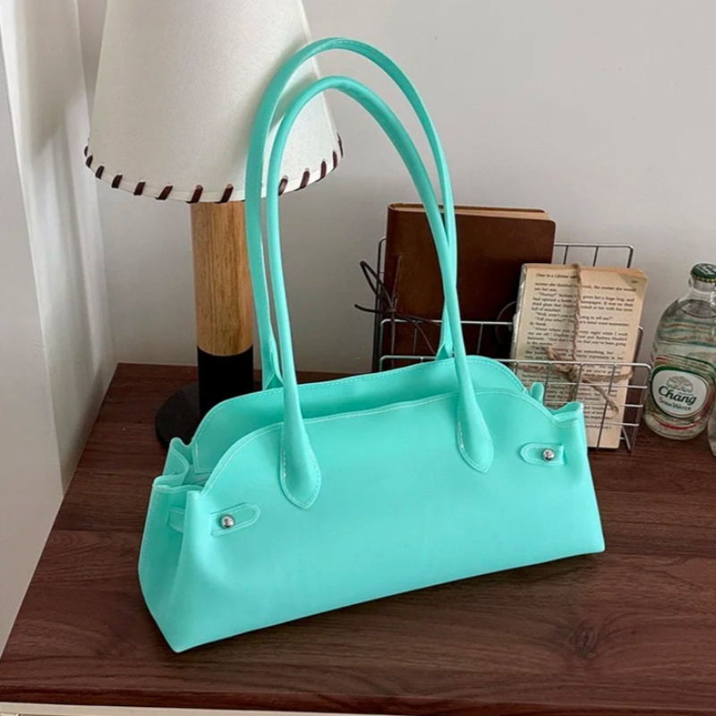 Luxury Bags Coach - 여성용 PVC 솔리드 컬러 짧은 손잡이