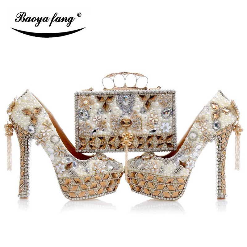Luxury Bags And Shoes - 일치하는 가방과 럭셔리 cyrstal 웨딩 신발