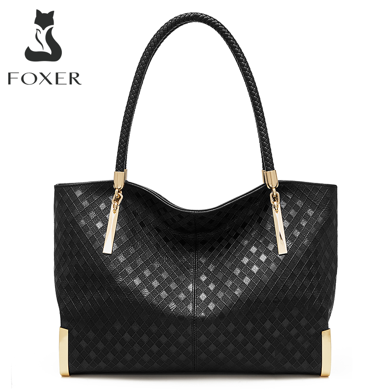 Luxury Quilted Bags - FOXER 정품 가죽 여성용 핸드백 우아한