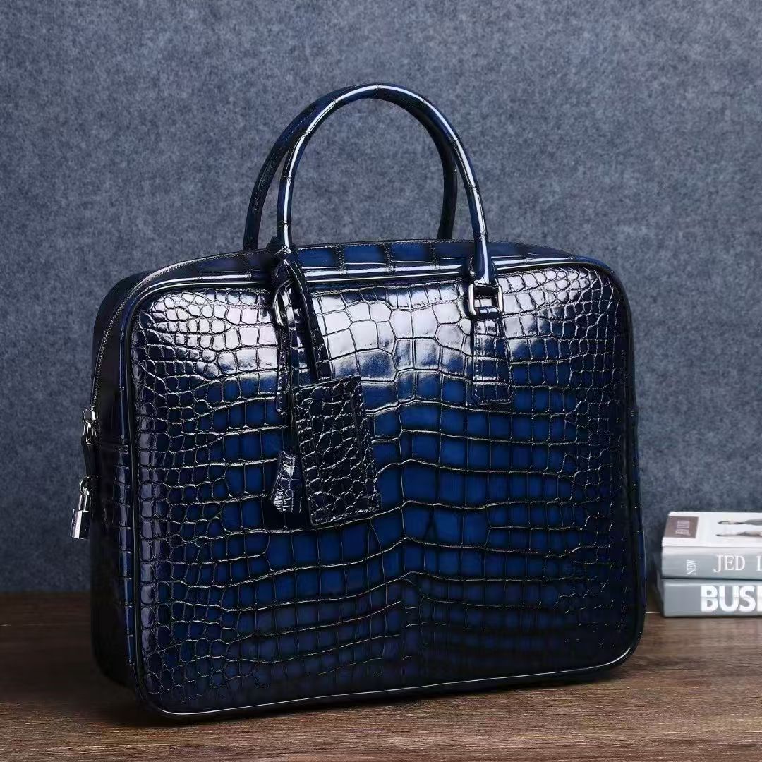 Luxury Bags For Laptop - 2025 새로운 럭셔리 악어 패턴 정품