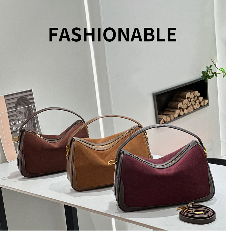 Luxury Bags On Sales - 여성용 정품 가죽 핸드백 스웨이드 가방