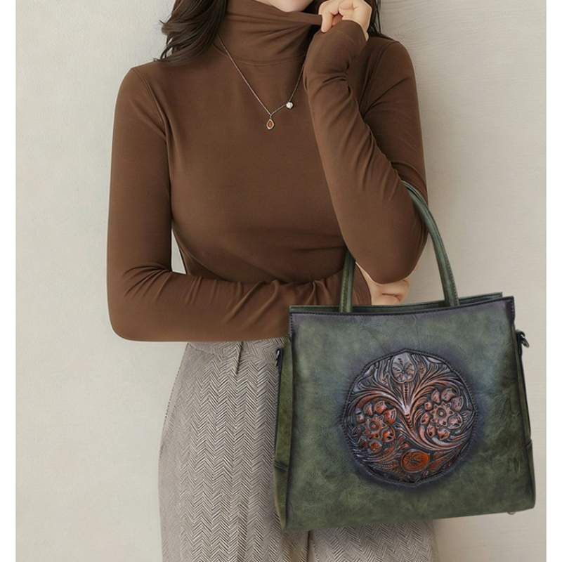 Luxury Bags On Sales - 라이트 럭셔리 솔리드 PU 장식 숄더백,