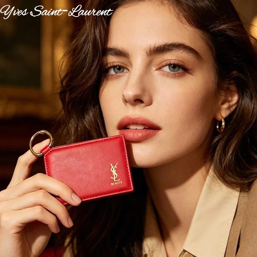 Luxury Bags Mini - YSL 레드 가죽 사각 미니 포켓