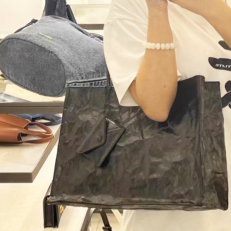 여성을위한 한국 캐주얼 크래프트 종이 토트 백 럭셔리  - Luxury Tote Bags With Zipper 리뷰 및 가격
