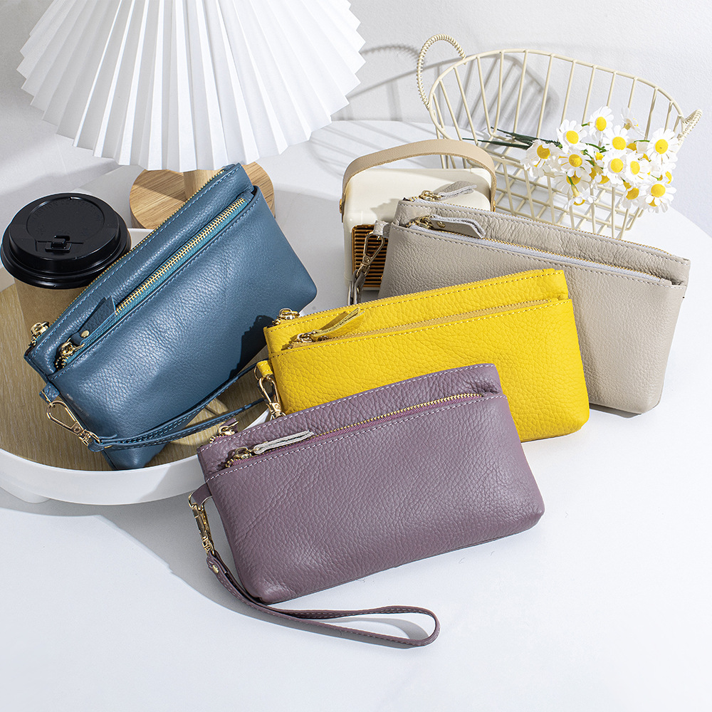 2026 여성용 부드러운 천연 가죽 롱 손목 클러치 백 - Accordion Wallet Zip 리뷰 및 가격