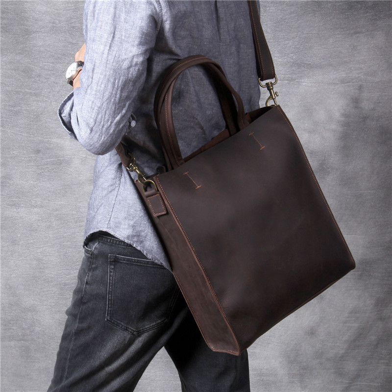 빈티지 정품 가죽 남성 핸드 토트 백 간단한 미친 말  - Luxury Bags Coach 리뷰 및 가격