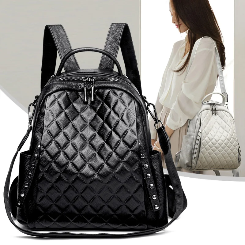 정품 가죽 럭셔리 디자이너 격자 무늬 백팩 십대 소녀용 - Luxury Bags Girls 리뷰 및 가격