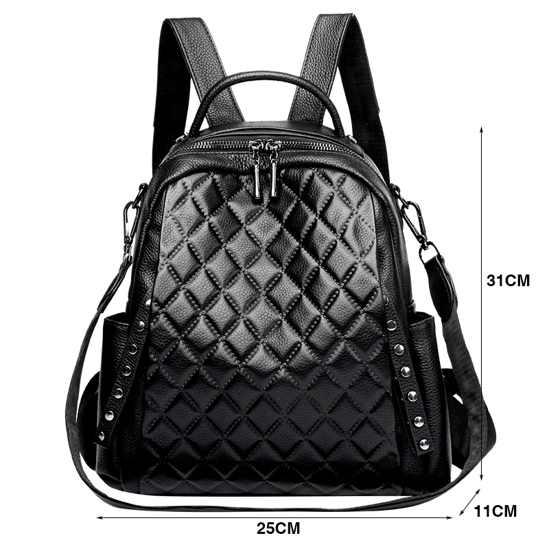 정품 가죽 럭셔리 디자이너 격자 무늬 백팩 십대 소녀용 - Luxury Bags Girls 리뷰 및 가격