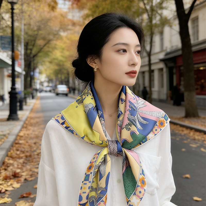 스퀘어 실크 스카프 90CM 럭셔리 디자이너 트윌 숄  - Luxury Bags And Accessories 리뷰 및 가격