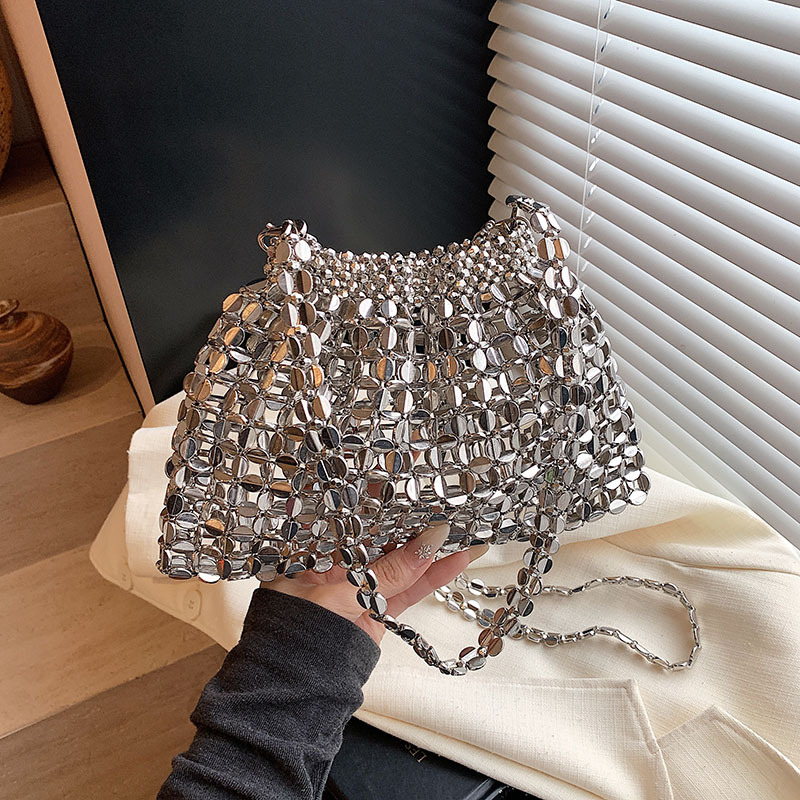여름 신상품 홀로우 아웃 숄더백 정교한 비즈 장식 스퀘 - Luxury Bags On Sales 리뷰 및 가격
