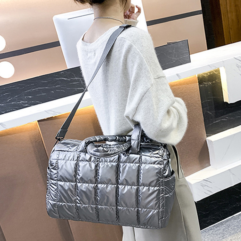 겨울 공간 코 튼 핸드백 토트 여성을위한 누비 이불 어 - Luxury Quilted Bags 리뷰 및 가격
