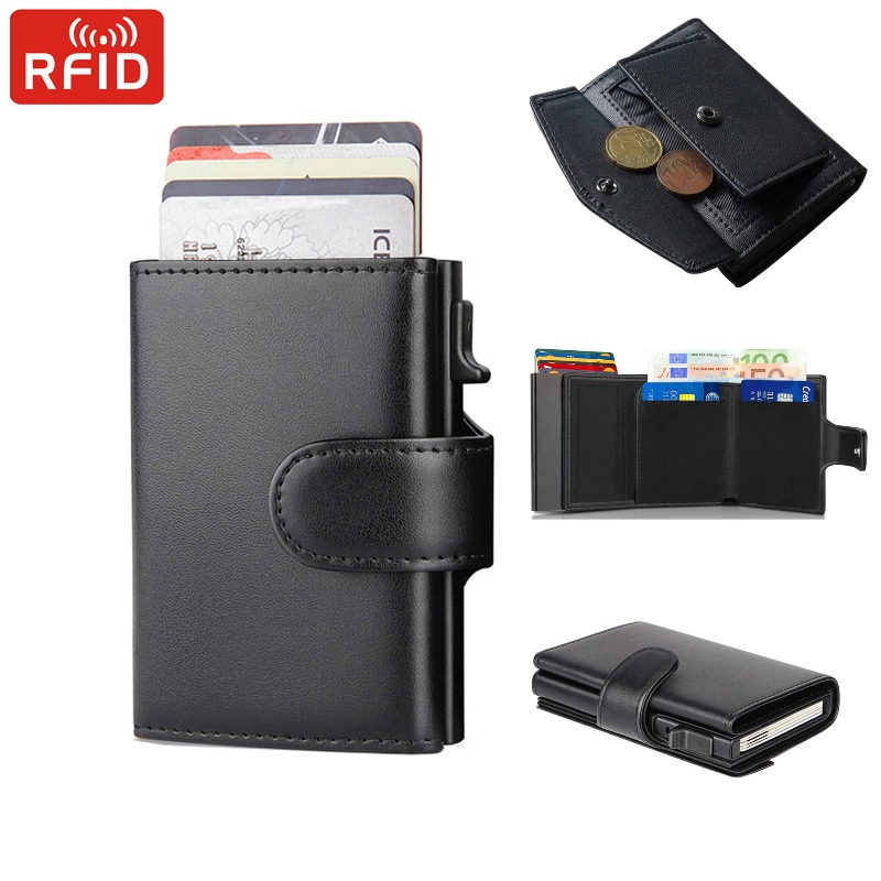 금속 명함 케이스 RFID 신용카드 홀더 블랙 트라이폴 - Accordion Wallet Zip 리뷰 및 가격
