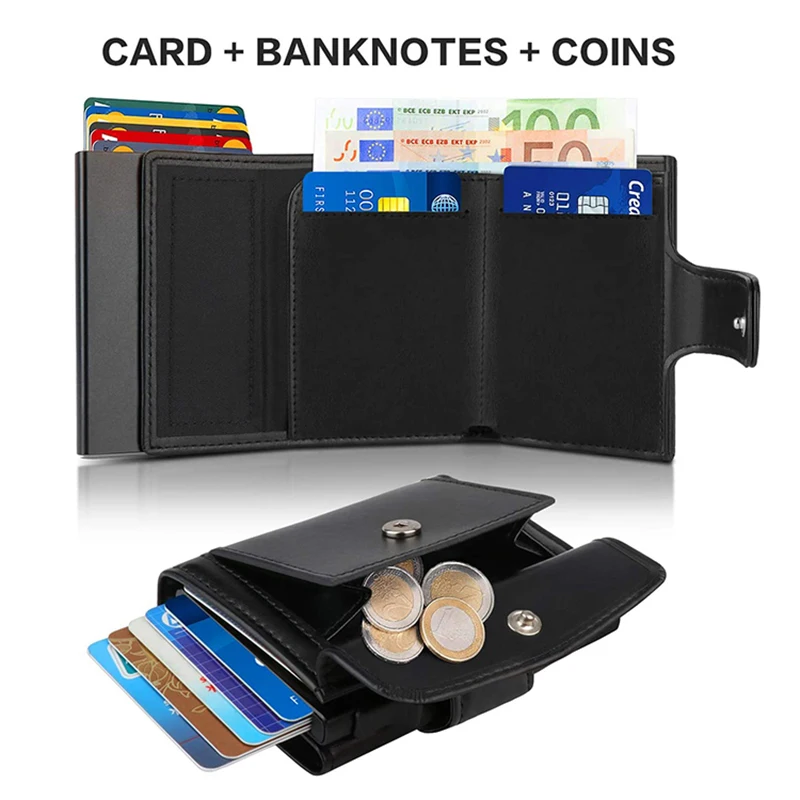 금속 명함 케이스 RFID 신용카드 홀더 블랙 트라이폴 - Accordion Wallet Zip 리뷰 및 가격