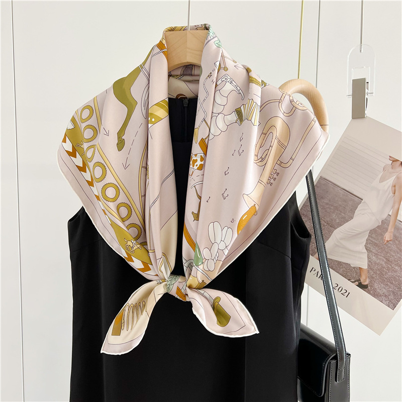 더블 사이드 실크 능 직물 스카프 핸드 압연 스카프 럭 - Luxury Bags And Accessories 리뷰 및 가격