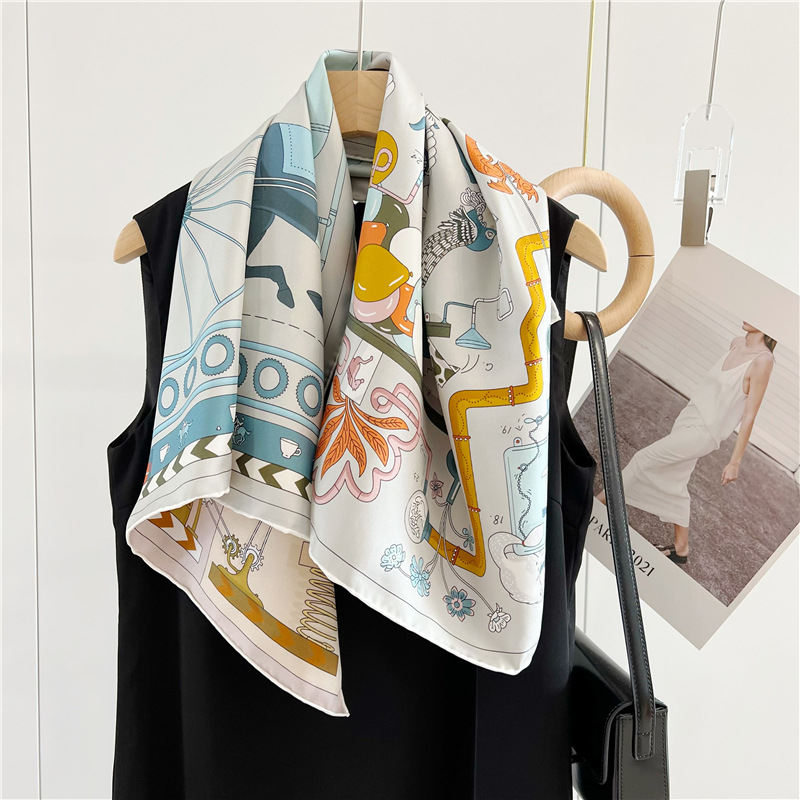 더블 사이드 실크 능 직물 스카프 핸드 압연 스카프 럭 - Luxury Bags And Accessories 리뷰 및 가격