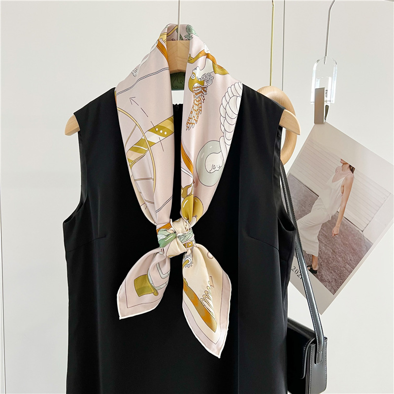 더블 사이드 실크 능 직물 스카프 핸드 압연 스카프 럭 - Luxury Bags And Accessories 리뷰 및 가격