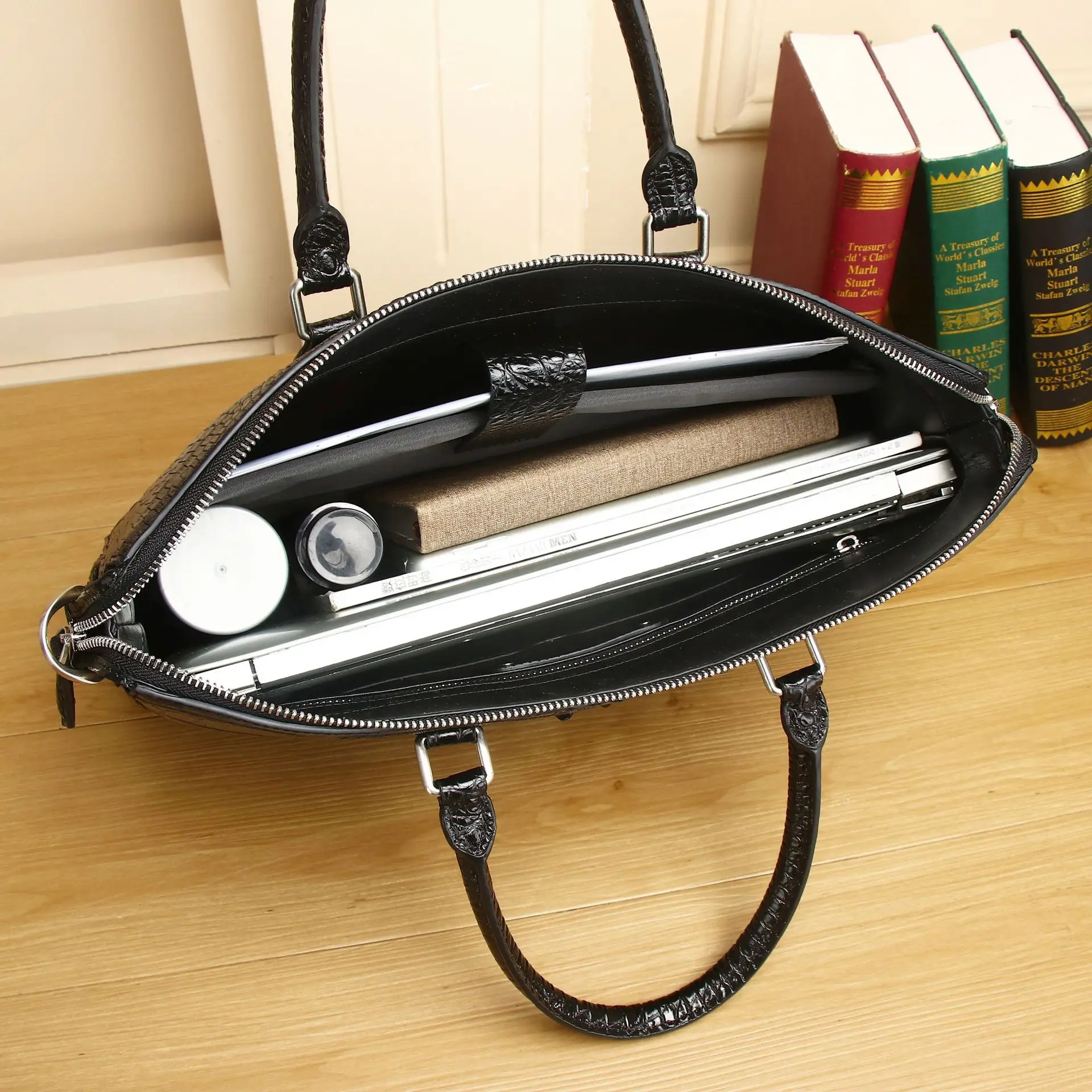 2025 새로운 악어 노트북 가방 암소 정품 ​​가죽  - Luxury Bags For Laptop 리뷰 및 가격
