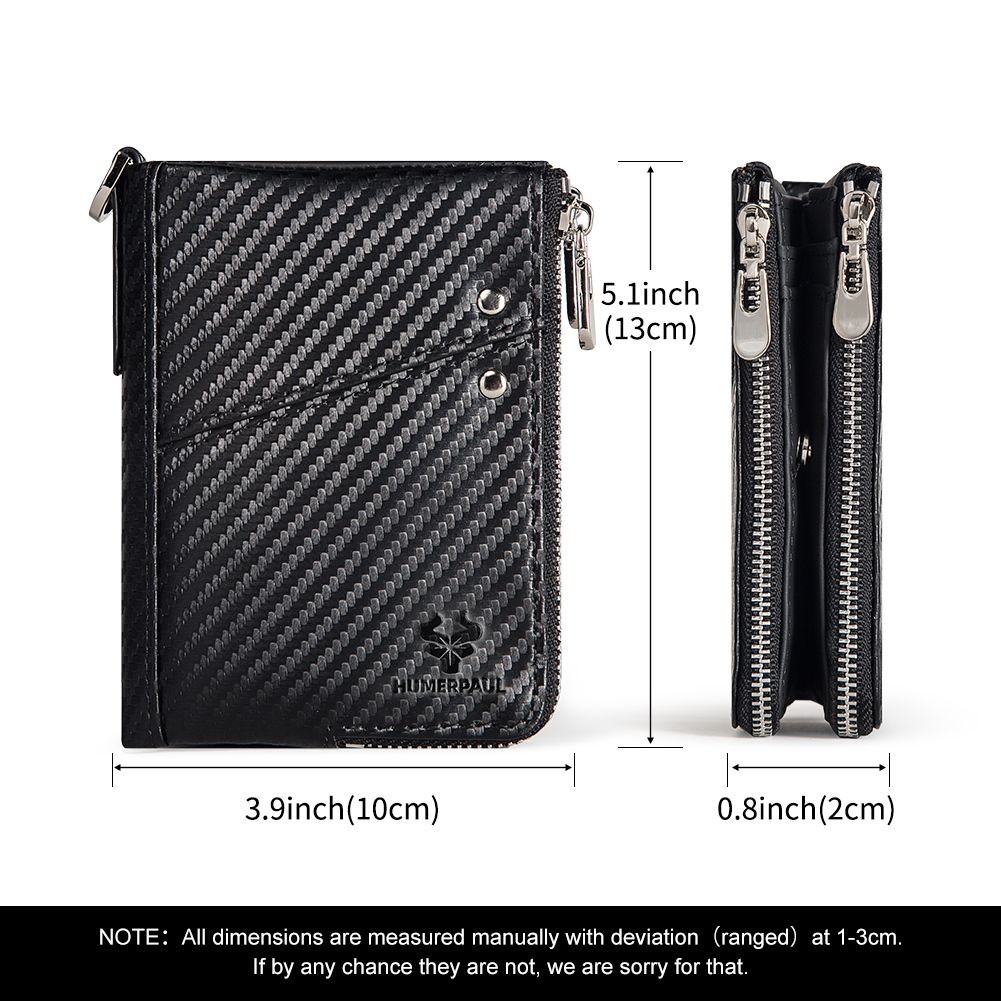 GZCZ 남성용 더블 지퍼 동전 주머니 RFID 카드홀 - Luxury Bags Sell 리뷰 및 가격