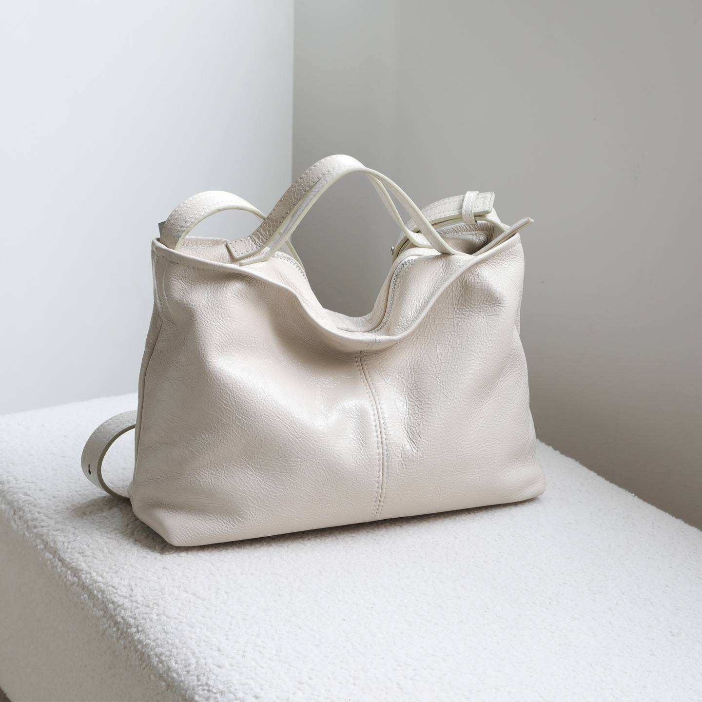 럭셔리 여성 숄더백 부드러운 가죽 대용량 사각형 패션  - Luxury Tote Bags With Zipper 리뷰 및 가격