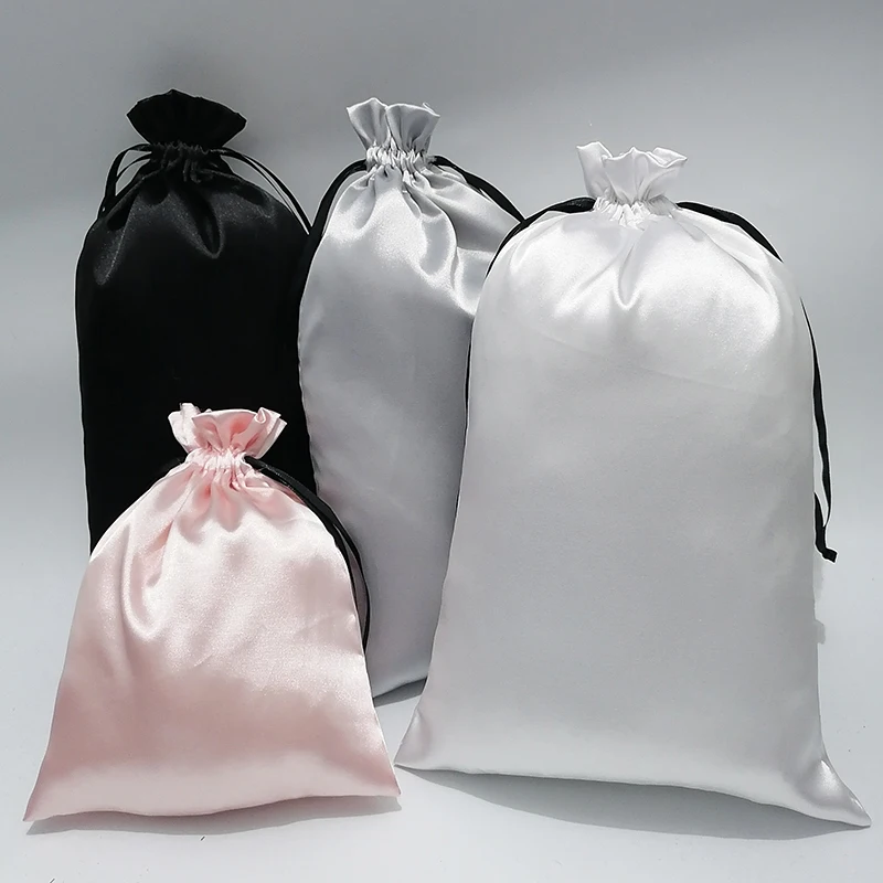 10PCS 맞춤형 새틴 익스텐션 헤어 가방 고급품 실크 - Luxury Bags And Shoes 리뷰 및 가격