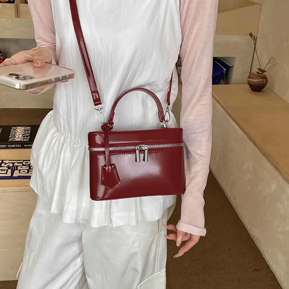2026 신상 박스 핸드백 여성용 단색 광택 PU 크로 - Luxury Bags Jacquemus 리뷰 및 가격
