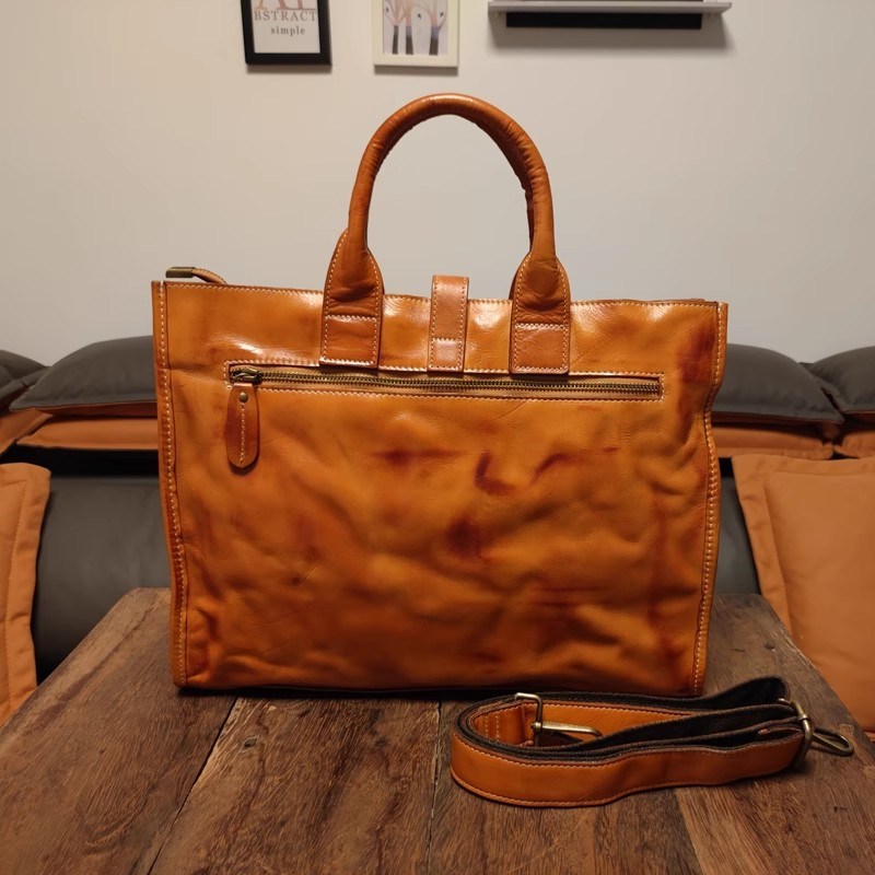 심플 빈티지 천연 가죽 남성 서류 가방 비즈니스 캐주얼 - Luxury Bags For Laptop 리뷰 및 가격