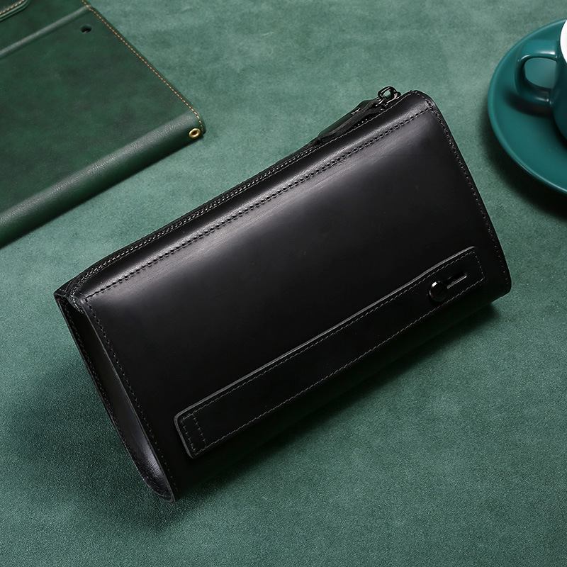 남성용 클러치 롱 핸드백 비즈니스 빈티지 소가죽 남성용 - Accordion Wallet Zip 리뷰 및 가격