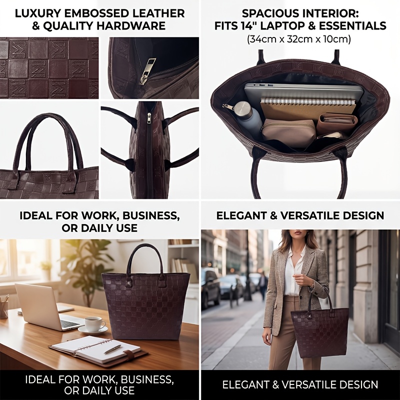 라이트 럭셔리 딥 브라운 퀼트 패턴 여성용 토트백, 대 - Luxury Quilted Bags 리뷰 및 가격
