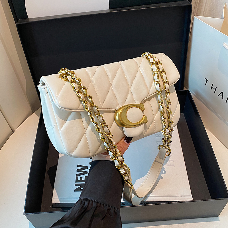 여성 퀼트 가죽 숄더백 명품 C 로고 골드 체인 크로스 - Luxury Quilted Bags 리뷰 및 가격