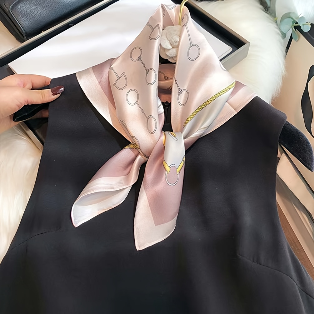 럭셔리 100% 순수 실크 스퀘어 스카프 우아한 기하학 - Luxury Bags And Accessories 리뷰 및 가격