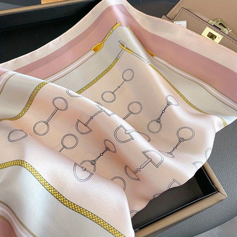 럭셔리 100% 순수 실크 스퀘어 스카프 우아한 기하학 - Luxury Bags And Accessories 리뷰 및 가격