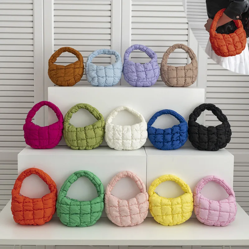 여성 핸드백을위한 패션 누비 이불 어깨 가방 미니 구름 - Luxury Quilted Bags 리뷰 및 가격