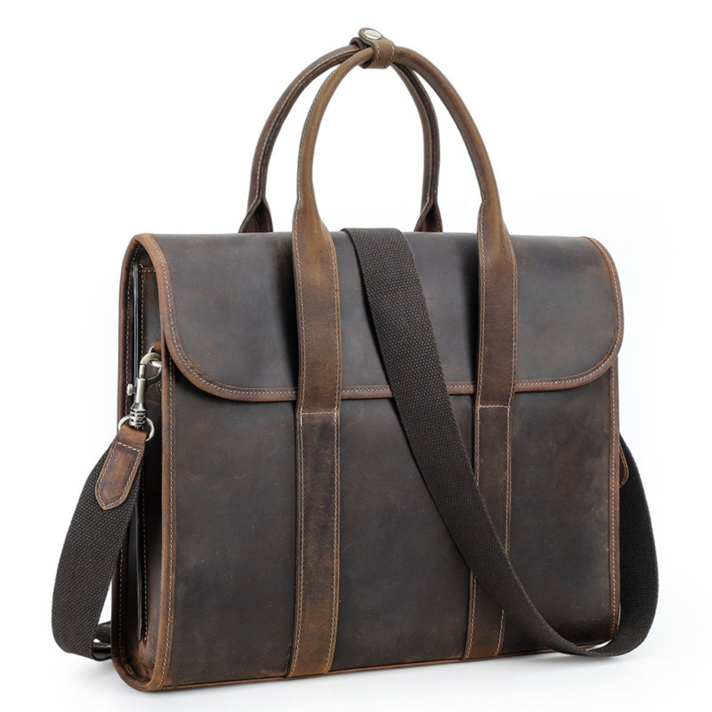 2025 블랙 크레이지 호스 남성용 14인치 노트북 적 - Luxury Bags For Laptop 리뷰 및 가격