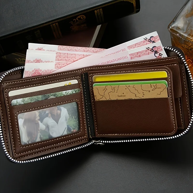 맞춤형 이름 남성용 지갑 패션 반투명 남성용 멀티 카드 - Accordion Wallet Zip 리뷰 및 가격