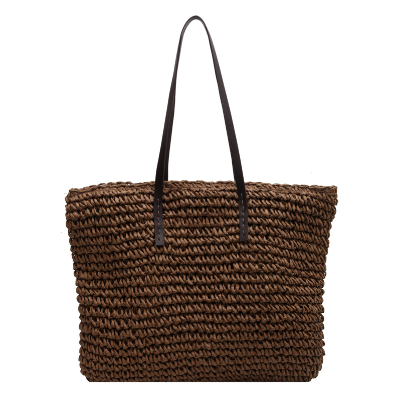 밀짚 짠 토트 백 캐주얼 대형 럭셔리 디자인 용량 핸드 - Luxury Tote Bags With Zipper 리뷰 및 가격