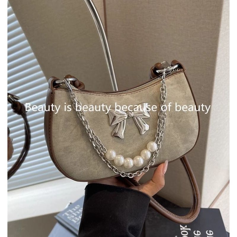 고품질 인기 도매 니치 디자인 진주 리본 가벼운 숄더백 - Luxury Bags Sell 리뷰 및 가격