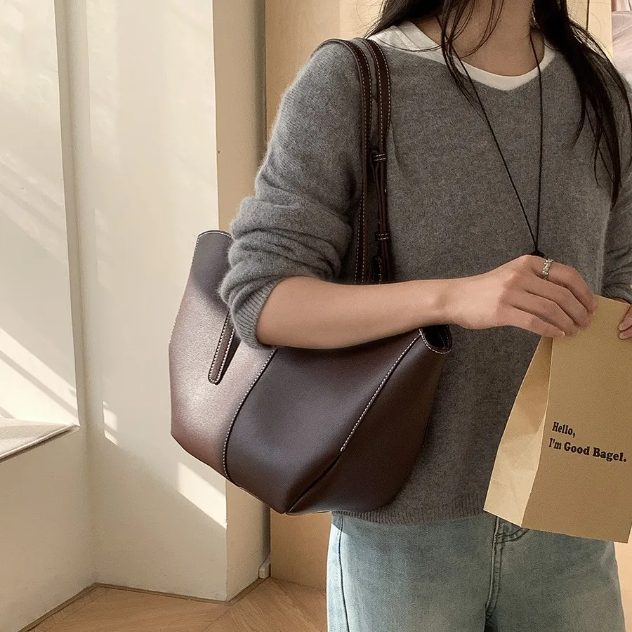 빈티지 여성 핸드백 대용량 휴대용 쇼핑 숄더백 고급 P - Luxury Tote Bags With Zipper 리뷰 및 가격