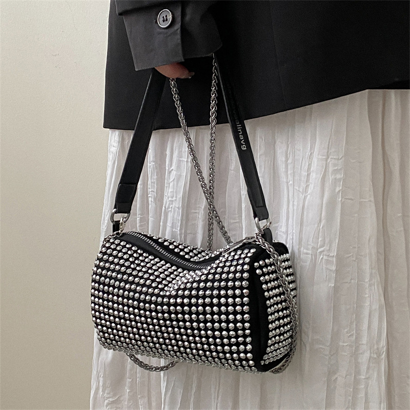 럭셔리 밝은 라인 석 숄더 백 Ins 스타일 크로스 바 - Luxury Bags Girls 리뷰 및 가격