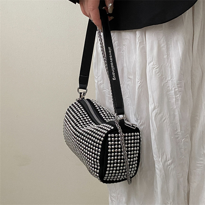 럭셔리 밝은 라인 석 숄더 백 Ins 스타일 크로스 바 - Luxury Bags Girls 리뷰 및 가격