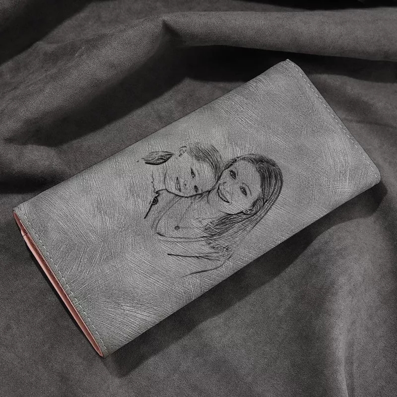 사용자 정의 그림 조각 지갑 여성 사진 새겨진 Trif - Accordion Wallet Zip 리뷰 및 가격