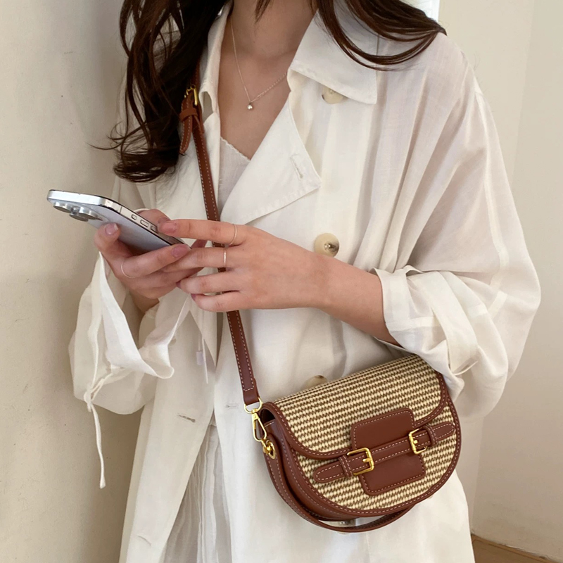 여성을위한 영국 스타일 미니 밀짚 상자 안장 가방 럭셔 - Luxury Bags Mini 리뷰 및 가격