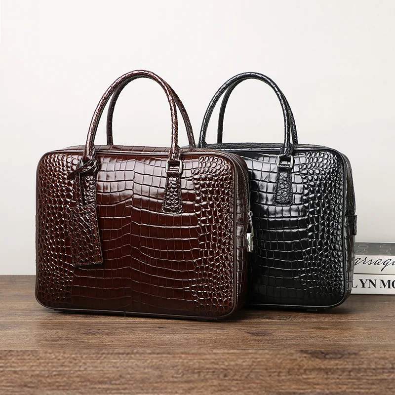 2025 새로운 럭셔리 악어 패턴 정품 가죽 비즈니스  - Luxury Bags For Laptop 리뷰 및 가격