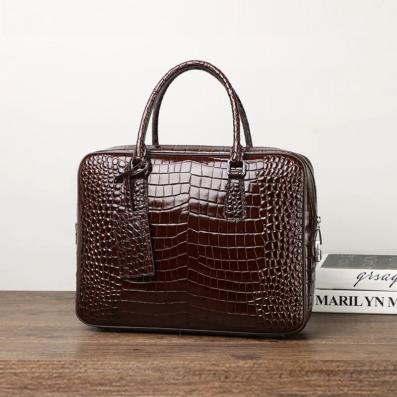 2025 새로운 럭셔리 악어 패턴 정품 가죽 비즈니스  - Luxury Bags For Laptop 리뷰 및 가격