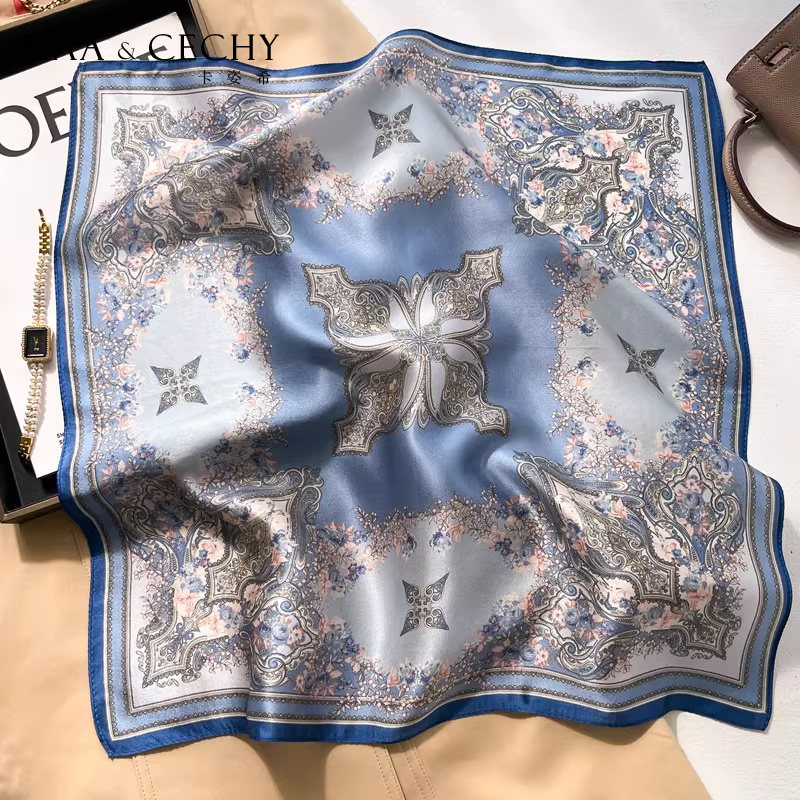 바로크 꽃무늬 100% 멀베리 실크 스퀘어 스카프 50 - Luxury Bags China 리뷰 및 가격