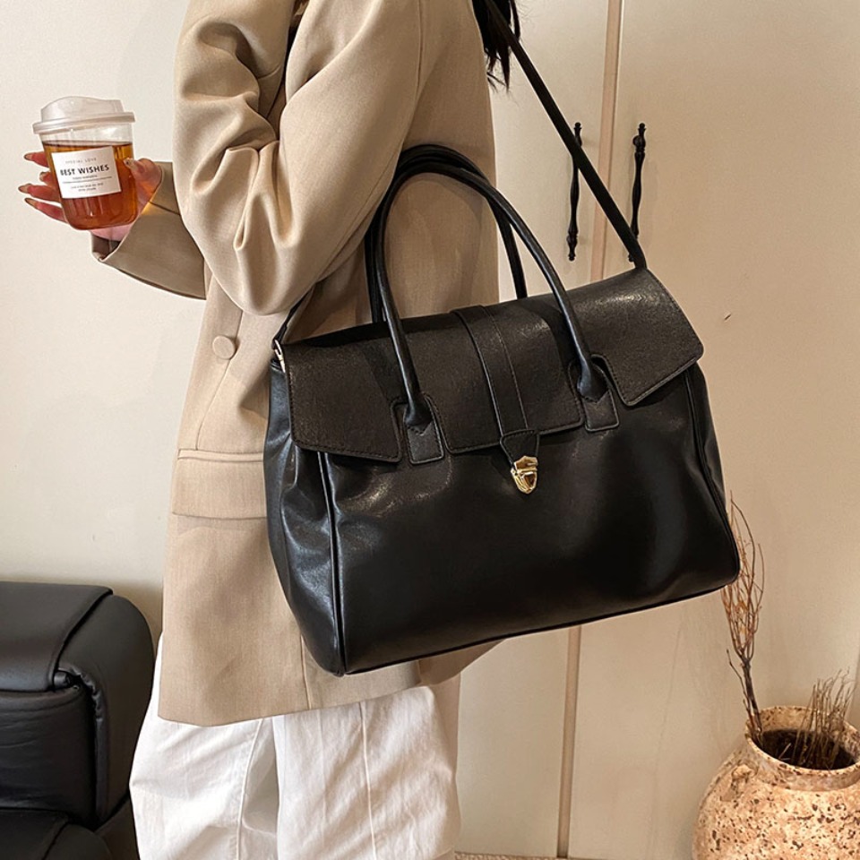 럭셔리 대용량 보스턴 여성 숄더 크로스백 PU 가죽 탑 - Luxury Tote Bags With Zipper 리뷰 및 가격